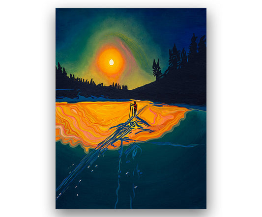 EGG MOON  Fine Art ROLLED Canvas Print