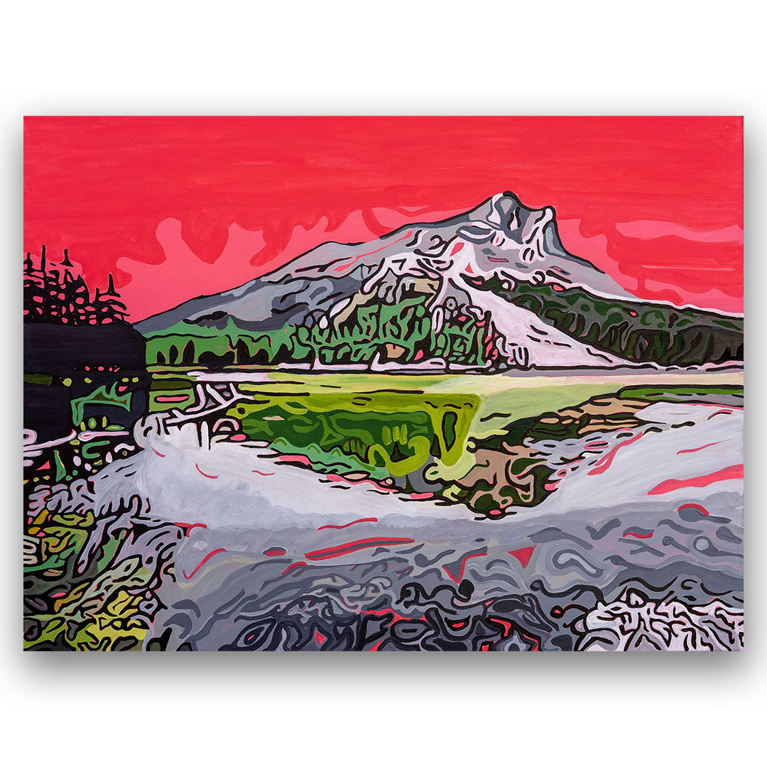 ELBOW LAKE REFLECTIONS Fine Art ROLLED Canvas Print