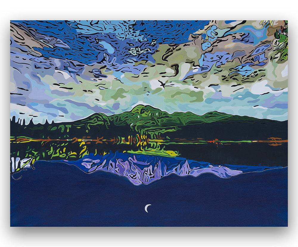 DAY OR NIGHT @ PATRICIA LAKE Fine Art  ROLLED Canvas Print