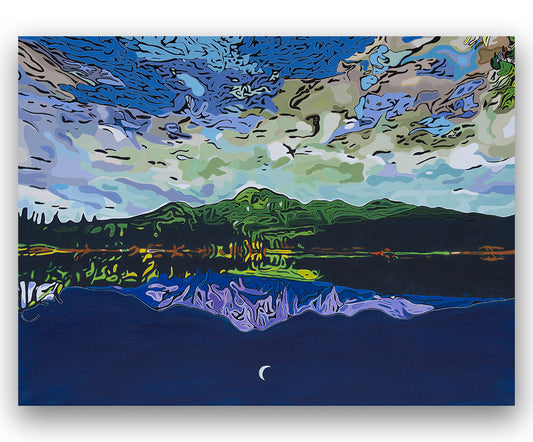 DAY OR NIGHT @ PATRICIA LAKE Fine Art  ROLLED Canvas Print