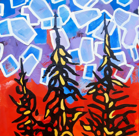 Close-up of ARTrophy’s intricate linework and expressive colors