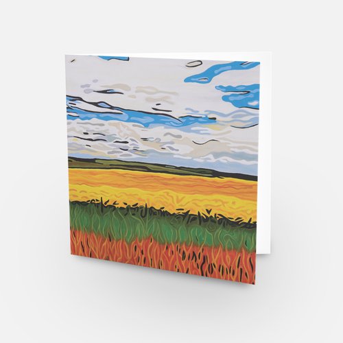 Fine Art Greeting Card Fields of Freedom